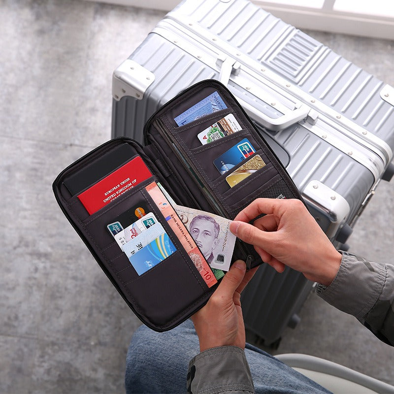 Travel Passport Purse Multifunction Credit Card Package Travel Accessories Storage Bag Waterproof Portable Card Package