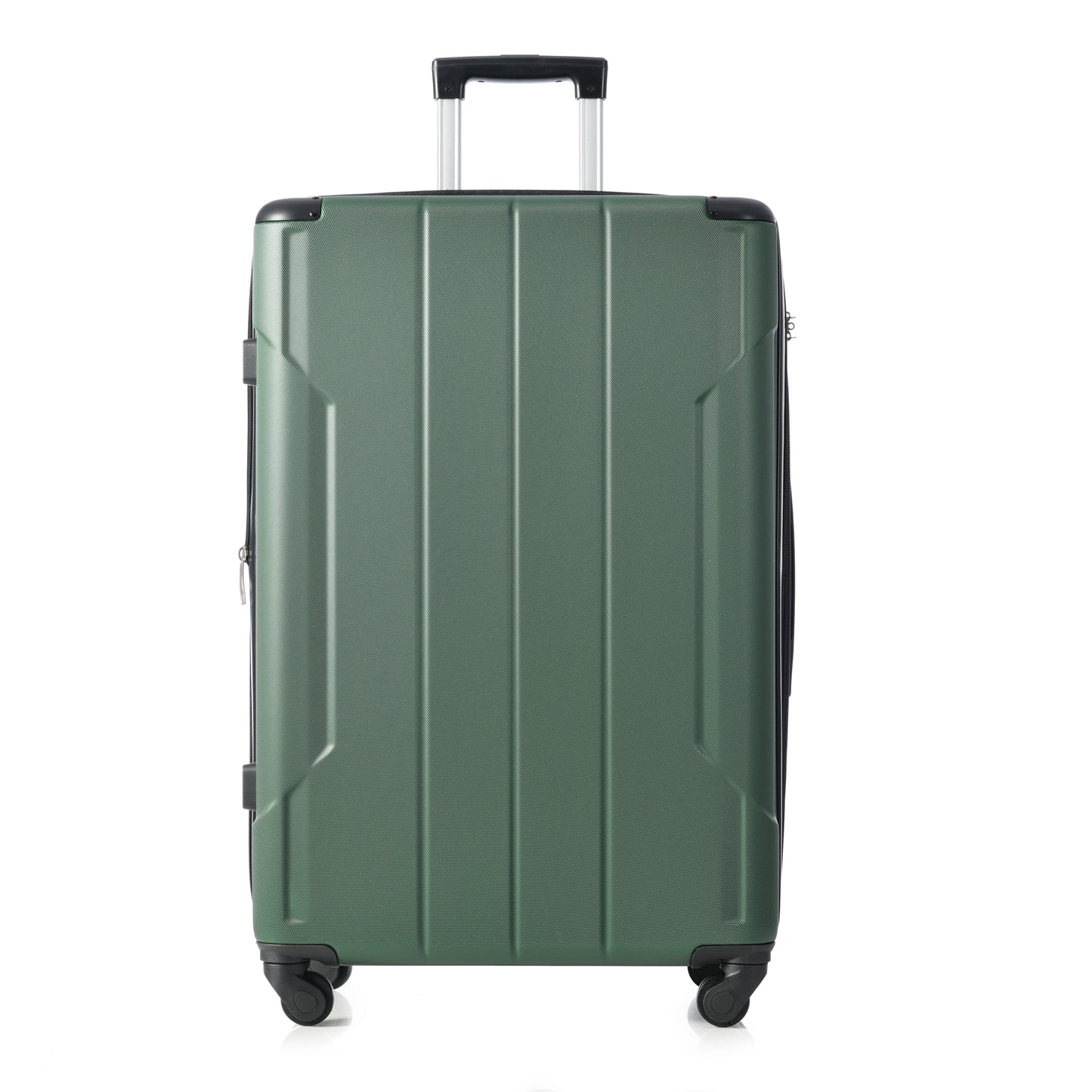 Hardshell Luggage Spinner Suitcase with TSA Lock Lightweight Expandable 24'' (Single Luggage) Green + ABS + 24 Inch